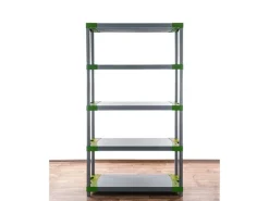 PROREGAL Kunststoffregal Big Grey Bear Tall HxBxT 180 x 80 x 46 cm Fachlast 160 kg Grau/Grün