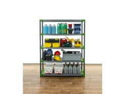 PROREGAL Kunststoffregale^Kunststoffregal Big Grey Bear Tall HxBxT 180 x 130 x 46 cm Fachlast 120 kg Grau/Grün