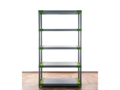 PROREGAL Kunststoffregale^Kunststoffregal Grey Bear Tall HxBxT 180 x 80 x 46 cm Fachlast 120 kg Grau/Grün