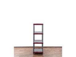 PROREGAL Kunststoffregale^Kunststoffregal Big Grey Bear Low HxBxT 138 x 70 x 46 cm Fachlast 160 kg Grau/Rot