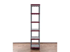 PROREGAL Kunststoffregale^Kunststoffregal Big Grey Bear Extra-Tall HxBxT 220 x 60 x 46 cm Fachlast 160 kg Grau/Rot