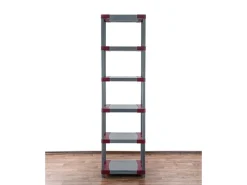 PROREGAL Kunststoffregale^Kunststoffregal Big Grey Bear Extra-Tall HxBxT 220 x 60 x 46 cm Fachlast 160 kg Grau/Rot