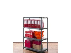 PROREGAL Kellerregale^Kunststoffregal Grey Bear Low HxBxT 138 x 80 x 46 cm Fachlast 120 kg