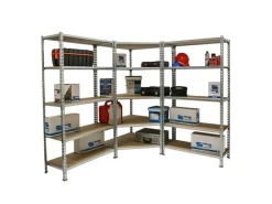 PROREGAL Mega Deal 1x Eckregal & 2x Schwerlastregal Muli HxBxT 180 x 180 x 30 cm Fachlast 200 kg Verzinkt Mega Deal 1x Eckregal + 2x Schwerlastregal Muli HxBxT 180 x 180 x 30 cm Fachlast 200 kg Verzinkt