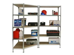 PROREGAL Eckregale^Mega Deal 1x Eckregal & 1x Schwerlastregal Muli HxBxT 180 x 180 x 30 cm Fachlast 200 kg Verzinkt Mega Deal 1x Eckregal + 1x Schwerlastregal Muli HxBxT 180 x 180 x 30 cm Fachlast 200 kg Verzinkt