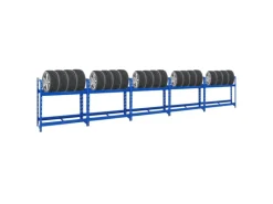 PROREGAL Kunststoffregale^Mega Deal 5x Reifenregal Tiger HxBxT 100 x 110 x 35 cm Bis Zu 40 Reifen Blau