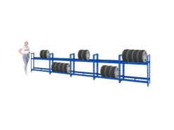 PROREGAL Kunststoffregale^Mega Deal 5x Reifenregal Tiger HxBxT 100 x 110 x 35 cm Bis Zu 40 Reifen Blau