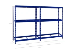 PROREGAL Mega Deal 2x Reifenregal Tiger mit Fachboden HxBxT 180 x 130 x 50 cm Bis Zu Insgesamt 24 Reifen