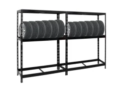 PROREGAL Mega Deal 2x Reifenregal Tiger mit Fachboden HxBxT 180 x 130 x 50 cm Bis Zu Insgesamt 24 Reifen