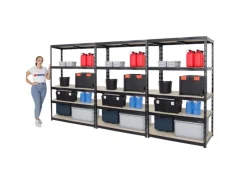 PROREGAL Mega Deal 3x Schwerlastregal Giant Tiger HxBxT 200 x 120 x 60 cm Fachlast 265 kg 5-Ebenen