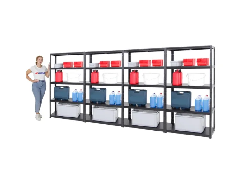 PROREGAL Schwerlastregal^Mega Deal 4x Schwerlastregal Steel Eagle HxBxT 180 x 100 x 40 cm Fachlast 130 kg