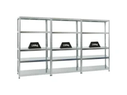 PROREGAL Metallregale|Schwerlastregal^Mega Deal 3x Schwerlastregal Steel Eagle HxBxT 180 x 100 x 40 cm Fachlast 130 kg