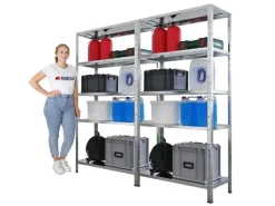 PROREGAL Regalsysteme^Mega Deal 2x Schwerlastregal Ares HxBxT 180x90x40cm Fachlast 125 kg Verzinkt