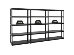 PROREGAL Mega Deal 3x Schwerlastregal Steel Eagle HxBxT 180 x 100 x 40 cm Fachlast 130 kg