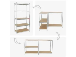 PROREGAL Schwerlastregal^Mega Deal 5x Schwerlastregal Giant Ragnar HxBxT 200 x 100 x 50 cm Fachlast 175 kg