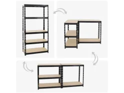 PROREGAL Mega Deal 2x Schwerlastregal Tiger HxBxT 180 x 90 x 45 cm Fachlast 265 kg 5-Ebenen