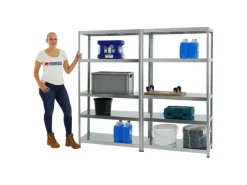 PROREGAL Kellerregale|Schwerlastregal^Mega Deal 2x Schwerlastregal Steel Eagle HxBxT 180 x 100 x 40 cm Fachlast 130 kg