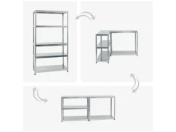 PROREGAL Kellerregale|Schwerlastregal^Mega Deal 2x Schwerlastregal Steel Eagle HxBxT 180 x 100 x 40 cm Fachlast 130 kg