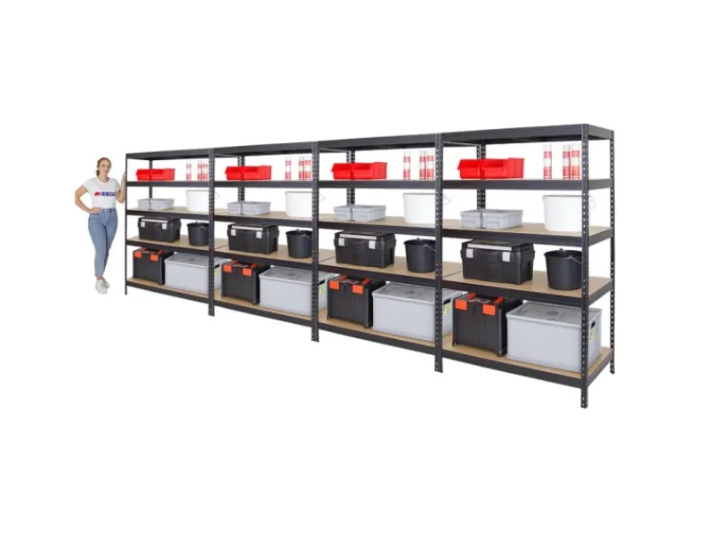 PROREGAL Schwerlastregal^Mega Deal 4x Schwerlastregal Rivet HxBxT 180 x 120 x 60 cm Fachlast 250 kg