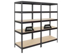 PROREGAL Mega Deal 2x Schwerlastregal Rivet HxBxT 180 x 90 x 60 cm Fachlast 250 kg