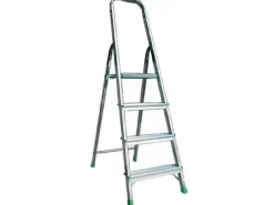 PROREGAL Metal Single Giraffe Einseitige-Aluminium-Bügelleiter 6 Stufen 198 cm Hoch Leiter Trittleiter Stufenleiter Stehleiter Haushaltsleiter