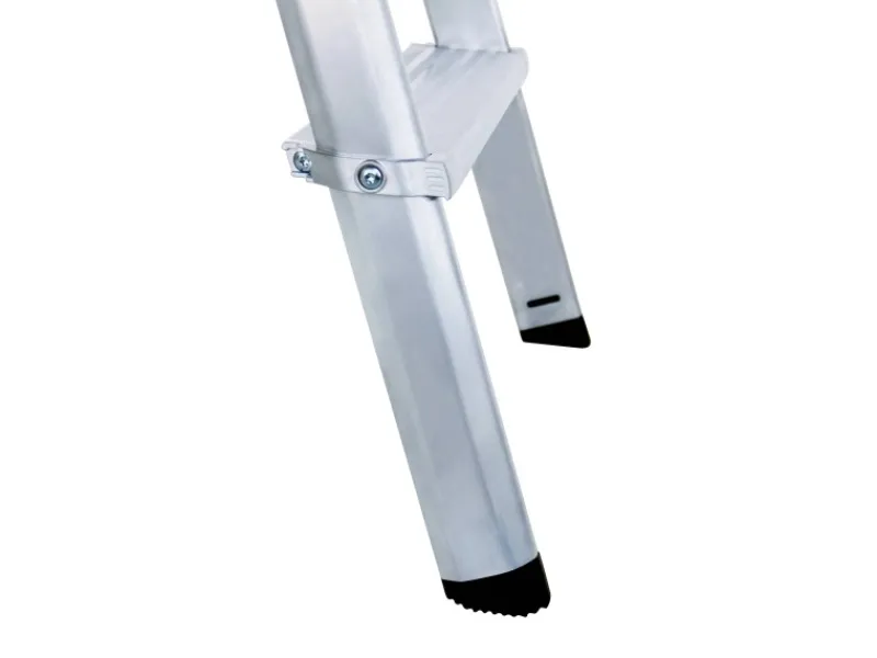 PROREGAL Klapptritte^ML Stufen-Stehleiter Einseitig Begehbar Eloxiert 5 Stufen