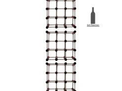 PROREGAL Modulares Weinregal Vinotega Mod HxBxT 36 x 36 x 24 cm 3 x 9 Flaschen Massives Kiefernholz Braun Geölt