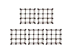 PROREGAL Modulares Weinregal Vinotega Mod HxBxT 36 x 36 x 24 cm 5 x 9 Flaschen Massives Kiefernholz Braun Geölt