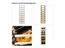 PROREGAL Flaschenregale^Modulares Weinregal Vinotega Mod Metal HxBxT 92,5 x 22,5 x 24,5 cm 2 x 9 Flaschen Massives Kiefernholz Geölt