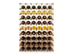 PROREGAL Flaschenregale^Modulares Weinregal Vinotega Mod Metal HxBxT 92,5 x 62,5 x 24,5 cm 6 x 9 Flaschen Massives Kiefernholz Geölt