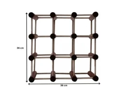PROREGAL Flaschenregale^Modulares Weinregal Vinotega Mod HxBxT 36 x 36 x 24 cm 1 x 9 Flaschen Massives Kiefernholz Braun Geölt
