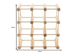 PROREGAL Flaschenregale^Modulares Weinregal Vinotega Mod HxBxT 36 x 36 x 24 cm 3 x 9 Flaschen Massives Eichenholz Natur