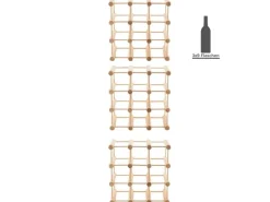 PROREGAL Flaschenregale^Modulares Weinregal Vinotega Mod HxBxT 36 x 36 x 24 cm 3 x 9 Flaschen Massives Eichenholz Natur