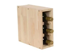 PROREGAL Flaschenregale^Modulares Weinregal Vincellar Mod HxBxT 30 x 12 x 30 cm Schmal Modul Für 3 Flaschen Massives Kiefernholz Natur