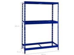 PROREGAL Reifenregal Tiger mit Fachboden HxBxT 180 x 130 x 50 cm bis zu 12 Reifen auf 2 Ebenen