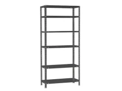 PROREGAL Schraubregal Panda Tall HxBxT 200 x 80 x 40 cm 6 Fachböden Fachlast 100 kg Anthrazit