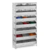 PROREGAL Regalsysteme^Schüttgutregal Schraubsystem Grundregal HxBxT 185 x 100 x 30 cm 8 Ebenen Fachlast 60 kg 21 Schüttgutfächer Verzinkt