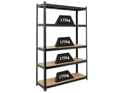 PROREGAL Schwerlastregal Ragnar für Gesamtlast 875 kg HxBxT 180 x 120 x 40 cm Kellerregal Steckregal Garagenregal Lagerregal