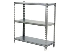 PROREGAL Metallregale^Schwerlastregal Small Metal Shark HxBxT 100 x 90 x 30 cm Fachlast 180 kg Verzinkt