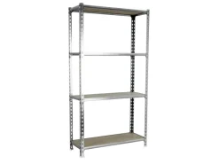 PROREGAL Schwerlastregal Mid Muli HxBxT 150 x 120 x 30 cm 4 Fachböden Fachlast 200 kg Verzinkt