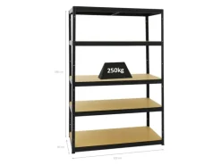 PROREGAL Schwerlastregal Big Elephant M HxBxT 180 x 120 x 60 cm Fachlast 250 kg