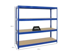 PROREGAL Schwerlastregal^Schwerlastregal Dino HxBxT 180 x 200 x 60 cm Fachlast 500 kg