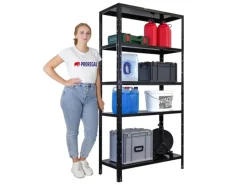 PROREGAL Regalsysteme^Schwerlastregal Ares HxBxT 180x90x40cm 5 Stahlplatten-Ebenen Fachlast 125 kg