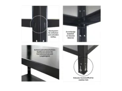 PROREGAL Regalsysteme^Schwerlastregal Ares HxBxT 180x90x40cm 5 Stahlplatten-Ebenen Fachlast 125 kg