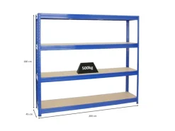 PROREGAL Schwerlastregal Dino HxBxT 180 x 200 x 45 cm Fachlast 500 kg