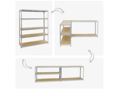 PROREGAL Kellerregale|Metallregale^Schwerlastregal Giant Elephant HxBxT 180 x 150 x 45 cm Fachlast 200 kg