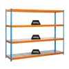 PROREGAL Schwerlastregal Big Metal Yeti Four HxBxT 200 x 150 x 45 cm Fachlast 400 kg Blau-Orange