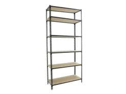 PROREGAL Schwerlastregal Giant Muli HxBxT 250 x 80 x 30 cm 6 Fachböden Fachlast 150 kg Anthrazit