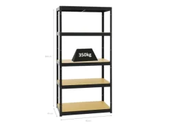 PROREGAL Schwerlastregal^Schwerlastregal Slim Elephant S HxBxT 180 x 90 x 45 cm 5 Ebenen Fachlast 350 kg