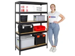 PROREGAL Schwerlastregal Rivet HxBxT 180 x 120 x 45 cm Fachlast 250 kg Innovatives Stecksystem